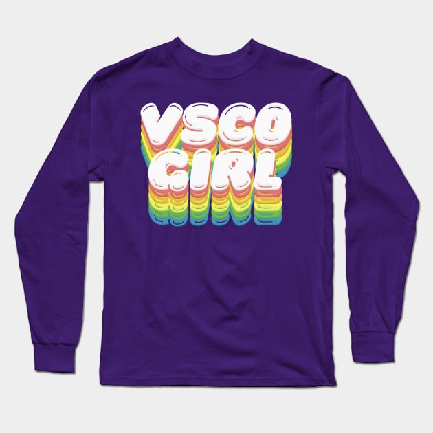 VSCO Girl Retro Rainbow Typography Design Vsco Girl Outfits